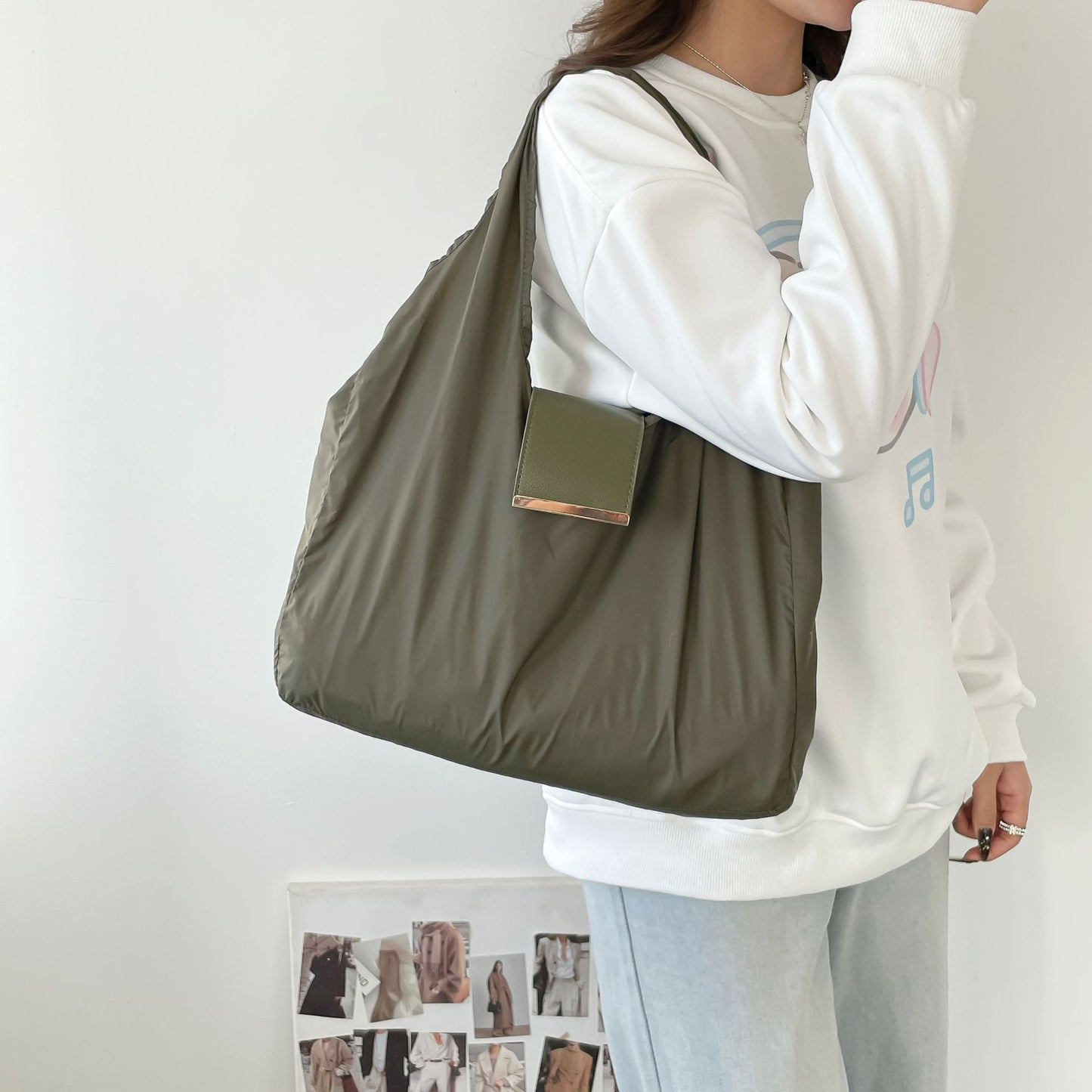 2-in-1 Vegan Leather Keychain & Foldable Tote Bag