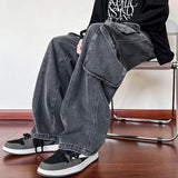 Advbridge hiphop street pants high street fashion ins dark multi-pocket workwear jeans men's loose straight