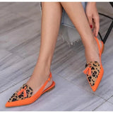 ADVBRIDGE  -  New Summer Color Block Women's Shoes 40-43 Large Pointed Tassel Low Heel Back Air Sandals High Heels Womens Shoes