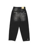 Advbridge Harajuku Streetwear Jeans Y2K Mens Pants Hip Hop High Waist Wide Leg Trouser Letter Embroidery Vintage Brown Baggy Jeans