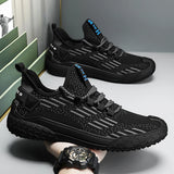 ADVBRIDGE  -  Fashion Mens Casual Shoes Summer Lightweight Flying-Woven Running Sport Shoes Male Mesh Breathable Soft Soled Comfort Sneakers