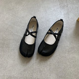 ADVBRIDGE  -  Women Sneakers Flat Shoes Woman Flats Mary Jane Ballet Shoes for Women Red Yellow Silver Split Toe Flats Summer