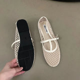 ADVBRIDGE  -  Summer New Women Flat Shoes Fashion Mesh Round Toe Ladies Casual Loafer Shoes Soft Flat Heel Dress Boat Shoes New Woman