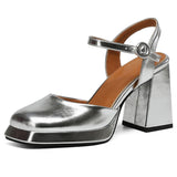 Advbridge Luxury Women's Sandals Summer Shoes 2024 Ankle Straps Gold Silver High Heels Close Toe Party Shoes Female Designer Big Size 45