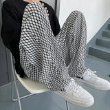 Advbridge Men's Casual Pants Hip Hop Hippie Trousers Male Plaid Loose Summer Stylish Korean Style Y2k Cotton Long New In Comfortable
