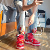 Advbridge Trousers Hip Hop Man Cowboy Pants Straight Ripped Men's Jeans with Holes Torn Broken Aesthetic Korean Fashion Cotton Original Xs