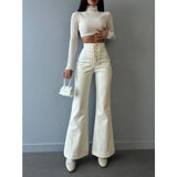 Advbridge Fashion Sexy Y2K PU Pants Summer High Waist Lace-up Micro-Pull Leather Pants Casual Streetwear Trousers Pants for Women