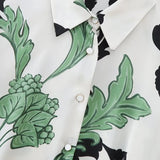 Advbridge Spring and summer women's fashionable new style with belt printed shirt style dress