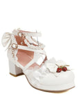 Advbridge Japanese Lolita Mary Janes Shoes Women Sweet Kawaii Round Toe Vintage Pumps Shoes Female Ruffles Causal Fairy Shoes 2023 Summer
