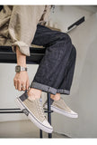 ADVBRIDGE  -  spring men's canvas shoes slip on flat outdoor men sneakers lightweight driving loafers breathable male casual canvas shoes
