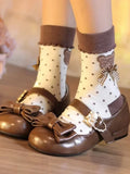 Advbridge Kawaii Sweet Mary Janes Shoes Women Buckle Japanese Lolita Platform Shoes Female Pure Colour Bow Fashion Shoes Summer New