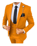 Advbridge Formal Men 3 Piece Wedding Suit Groom Tuxedo Slim Fit Business Suits Champagne Wedding Suit Costume Homme (Blazer+Pants+Vest)