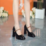ADVBRIDGE  -  Women Shoes 2025 Spring Pumps Latest Mary Jane Basketball Platform Chunky Sandals Casual Heels Footwear New Lolita Thick Block C