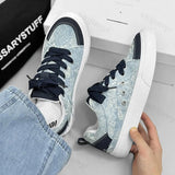 ADVBRIDGE  -  Autumn New Fashion Low Top Thick Soled Casual Canvas Shoes for Men Color Block Design Versatile Comfortable Chunky sneakers