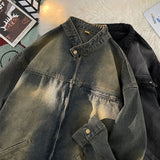 Advbridge Man Casual Long Sleeve Zipper Jeans Jackets Streetwear Men Clothing Winter Fashion Jacket Coat New Vintage Autumn Denim Jacket