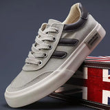 ADVBRIDGE  -  Men Canvas Shoes Casual Lace Up Sneakers Summer Fashion Breathable Vulcanize Shoes Rubber Flats Outdoor Autumn Casual Man Shoes