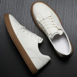 ADVBRIDGE  -  New Soft Face Genuine Leather Small White Shoes Low Top Men's Casual Shoes Genuine Leather Men Shoes Sneakers Zapatos De Hombre
