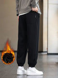 Advbridge Winter Thick Velvet Warm Sweatpants Men Streetwear Drawstring Cotton Casual Jogger Pants Male Loose Thermal Fleece Trousers 8XL