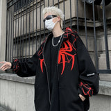 Advbridge Men Y2K Spider Hooded Coat Mens Autumn Embroidery Casual Jacket 320gsm Male Zip Up Sweatshirt Hip Hop Streetwear Oversize Coats