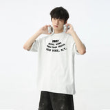 Advbridge Summer Loose Men's T-shirt Korean Style Casual Round Neck Letter Printed Embroidery Short Sleeved Male Tops 2024 New Fashion