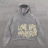 Advbridge Autumn/Winter Vintage Black Letter Slim Fit Hoodies Skulls Element Zip Up Cotton Sweatshirts Waist Tight Top Coat Hoodie