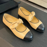 Advbridge 2025 women's flat shoes Non-slip bow Mary Jane shoes for women Large size shallow mouth ballet shoes female