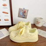 ADVBRIDGE  -  Women’s Pink Platform Sneakers 2025 - Unique Chic Design Round Toe Breathable Sporty Shoes for School Students