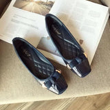 Advbridge Blue Flats Luxury Leather Casual Flat Square Toe Shoes For Women  Ladies Summer Footwear White Pink Genuine Mark Wholesale A