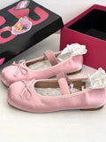 Advbridge Japanese Kawaii Ballet Shoes Women Lolita Style Bow Sweet Sandals Female Pure Color Buckle Casual Mary Janes Shoes Summer