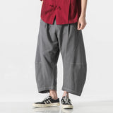 Advbridge Fashion Wide Leg Pants Men Cotton Casual Pants Men Harajuku Style Harem Pants Male Button Fly Trousers New Streetwear 5XL
