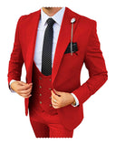 Advbridge Formal Men 3 Piece Wedding Suit Groom Tuxedo Slim Fit Business Suits Champagne Wedding Suit Costume Homme (Blazer+Pants+Vest)