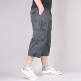 Advbridge  Summer Cropped Pants Men Multi Pocket Cargo Shorts Outdoor Sports Leisure Loose Shorts Fashion Youth Cotton Short Trousers