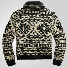 Advbridge Men‘s Wintern outfits Men's Cardigan Sweater Autumn and Winter Men's Jacquard Knitted Jacket Lapel Long Sleeved Jacket Casual Fashion Sweater Advbridge Men‘s Wintern outfits