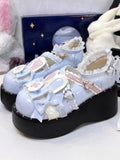 Advbridge Japanese Kawaii Lolita Mary Janes Shoes Women Heart-shape Vintage Sweet Pumps Shoes Female Cross-tied Elegant Fashion Shoes