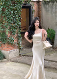 Advbridge Knitted Neck-mounted Long Dresses for Women Autumn New Elegant Fashions Slim Sleeveless Dress Evening Party Female Clothing