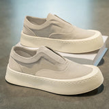 ADVBRIDGE  -  Beige Loafers Man Comfortable Cloth Platform Casual Shoes For Man Lightweight Trendy Slip-on Driving Shoes Man Summer Shoes