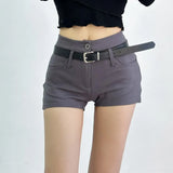 Advbridge A Line Shorts Women Summer Hot Girls Slim Design High Waist Retro Basic Black All-match Trendy Casual Females