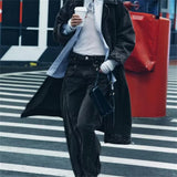 Advbridge 2024 Women's Fashion New Double layered Waist Mid Waist Wide Leg Jeans