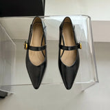 ADVBRIDGE  -  High Heeled Shoes for Women 2025 Spring Thick Heels That Are Not Tiring Retro Single Shoes Woman Black French Pointed Work Shoes