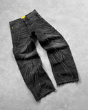 Advbridge Streetwear Vintage Fashion Washed Patch Baggy Jeans Men And Women Y2K Harajuku Gothic High Waist Casual Wide-leg Pants Trousers