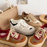 ADVBRIDGE  -  Women's Retro Sports Shoes Thick Bottom Comfortable Casual Sneakers Spring Autumn New Style Mella White Shoes Rubber Sole