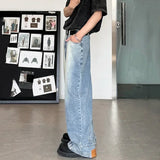 Advbridge New Men Wide Leg Harajuku Fashion Jeans Male Daily Designer Casual Denim Pants Popular Baggy Aesthetic Streetwear Denim Trousers