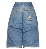 Advbridge Pocket Letter Embroidery Clearance Spot Jeans Women Couple Jeans Harajuku Street Y2K Multi Casual Joker Straight Wide-leg Pants