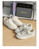 ADVBRIDGE -  Real leather men's shoes 2025  spring new Korean trend versatile and old-fashioned shoes thick white sole sports and leisure shoe