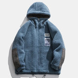 Advbridge Men‘s Wintern outfits Men Winter Fleece Jacket Lamb Wool Hooded Coat Mens Thick Warm Coat Loose Japanese Streetwear Casual Harajuku Zippered Jacket Advbridge Men‘s Wintern outfits