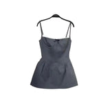 Advbridge High Quality Lace Camisole Dress Women Contrasting Color Waist A-line Silhouette Dress Flower Bud Pants Two-piece Set Sexy Dress