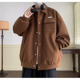 Advbridge Spring Fashion Men's Woolen Coats Black Turn Down Collars Pocket Jacket Tops Single Breasted Jackets Men