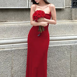 ADVBRIDGE  -  Party Club Spaghetti Strap Temperament Long Dress Women Simple Criss-cross Solid Color Sleeveless Open Back Sheath Vestidos