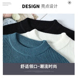 Advbridge Autumn and winter long-sleeved crew neck sweater men's Korean version slim-fit teen handsome men's knitted sweater top tide