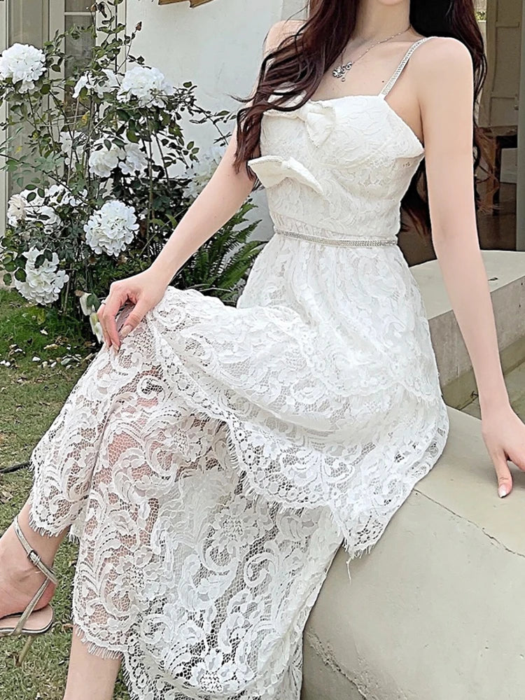 Advbridge Sundress Women Beach Lace Woman Runway Summer Party Vintage Sexy Backless Dresses Dress Boho 2023 Embroidery Sleeveless Vestido